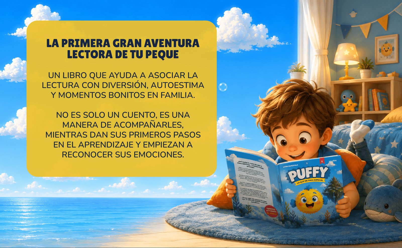 La primera gran aventura lectora de tu peque: un libro que ayuda a asociar la lectura con diversión, autoestima y momentos bonitos en familia.